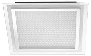 Plafoniera LED, vetro acrilico, cromo, 3150lm L 44,5 cm