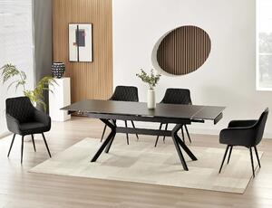 Tavolo Imperia 180 in ceramica nero opaco – 180/240x90x75 cm