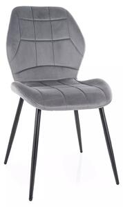 Sedia Jake Velvet in velluto grigio – 49x41x86 cm
