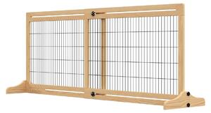 Barriere di sicurezza in legno per cani PawHut, barriera di sicurezza estensibile per porte, barriera per cani