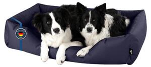 Letto per cani BedDog ZARA: cuscino per cani con rivestimento lavabile, cuccia per cani, divanetto per cani, NAVY-BLUE (blu scuro), (XXL) ca. 120x85x23 cm
