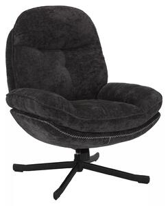 Poltrona Harper in tessuto nero – 77x54x101 cm