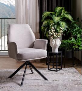 Sedia Hugo Brego in tessuto beige chiaro caldo – 58x46x90 cm