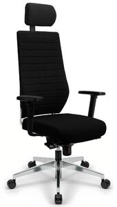 VERSEE V1301 Sedia direzionale nera in tessuto - sedia da scrivania ergonomica, sedia da ufficio di alta qualità, comoda sedia girevole, portata fino a 150 kg
