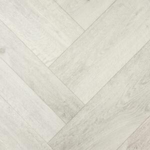 Primaflor PVC TURIN - decoro a spina di pesce bianco 009S - 2,00m x 4,00m - al metro - pavimento vinilico effetto legno per cucina, soggiorno e bagno, pavimento di alta qualità, superficie antiscivolo