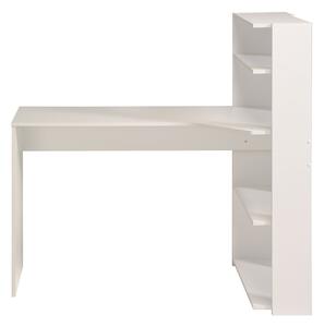 Calicosy - Scrivania bianca con scaffale L121 cm - Mister
