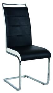 Sedia H-441 in ecopelle bicolore nero e bianco – 41x42x102 cm