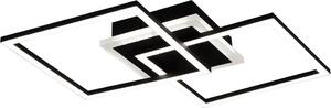 Plafoniera LED, nera, interruttore dimmer, L 57 cm