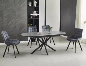 Tavolo Gaston Ceramic in ceramica grigio opaco – 140/180x80x75 cm