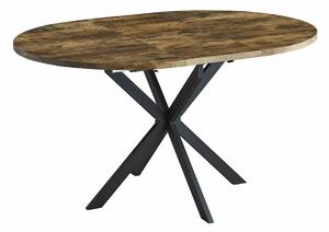 Tavolo Gaston in MDF noce vintage – Ø100/135x75 cm