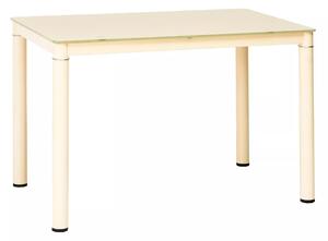 Tavolo Galant in vetro temperato crema – 100x60x75 cm