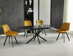 Tavolo Gaston Ceramic in ceramica nero opaco – 140/180x80x75 cm
