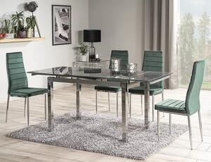 Tavolo GD-017 in vetro temperato nero – 110/170x74x75 cm