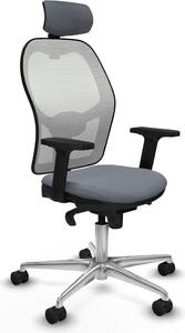 Sedia da ufficio con poggiatesta Piqueras y Crespo 2D086N2 Grigio