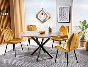 Tavolo Gaston in MDF rovere Artisan – Ø100/135x75 cm