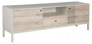 Mobile TV Frost RTV1 in off white + rovere alpino – 180x40x58 cm