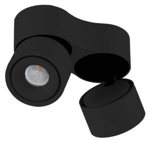 Faretto a soffitto Rotari, 1960lm, 2 luci, nero