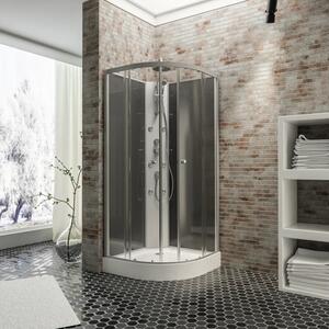 SCHULTE, cabina doccia completa modello Rhodos Express Plus, dimensioni 85 x 85 x 225 cm, finitura alluminio naturale