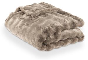 Coperta grigio tortora in micropile 150x200 cm Wave – Tiseco Home Studio