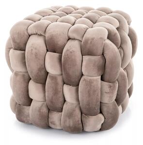 Pouf Faris Velvet – velluto beige scuro (tap. 251)