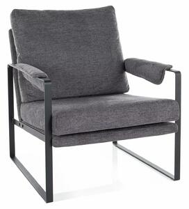 Poltrona Focus Brego – grigio scuro / nero opaco