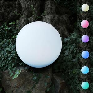 Lampada da giardino a LED solare a forma di sfera, 30 cm, lampada decorativa con cambio di colore