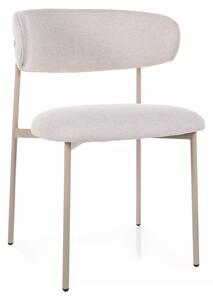 Sedia Elton Brego beige chiaro / cashmere – 56x46x80 cm