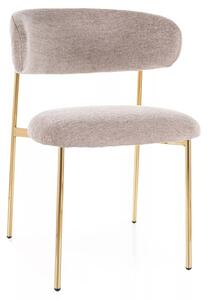 Sedia Elton Raven beige scuro / oro – 56x46x80 cm