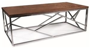 Tavolino Escada A – noce / argento 120x60 cm