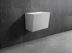 Lavabo da appoggio TW18 in mineralguss - 50 x 35 x 40 cm - Bianco opaco