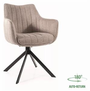 Sedia girevole Azalia Brego beige chiaro – 61x44x86 cm