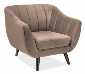Poltrona Elite 1 Velvet beige scuro – 91x85x83 cm