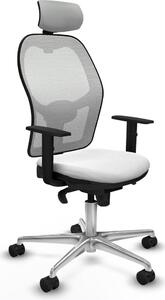 Sedia da ufficio con poggiatesta Piqueras y Crespo 1D086N2 Bianco