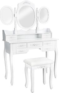 Tectake® Tavolino da toilette 90 x 40 x 145 cm