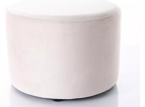 Pouf Doti A Velvet in velluto beige chiaro – 43x43x32 cm