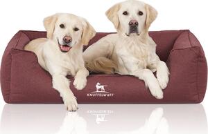Letto ortopedico per cani Leon in velluto XXL rosso