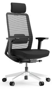 Sedia da ufficio Yaasa Chair Pro, ergonomica con poggiatesta, nera – Capacità di carico: 130 kg – Braccioli regolabili in 3 dimensioni – Supporto lombare regolabile