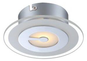 Plafoniera LED cromo/ vetro/ lampada rotonda