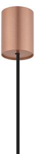 Lampada a sospensione in metallo rotonda Ø 2,5 cm H: max. 205 cm in rame opaco G9 Lampada a sospensione moderna