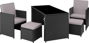Tectake® Palermo gruppo di sedute in rattan per 2-4 persone
