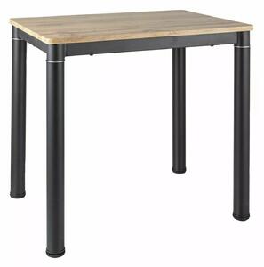 Tavolo Damar in finitura rovere artisan con struttura in metallo nero opaco – 80x60x75 cm