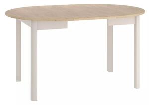 Tavolo Dante rotondo allungabile in rovere Cremona Torro e cashmere – Ø102/144x75 cm