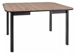 Tavolo Dante II allungabile in rovere Artisan e struttura nero opaco – 90/130x90x75 cm