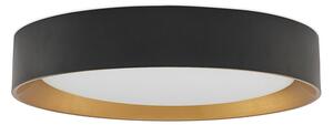Lindby Plafoniera LED Kambia, 55 cm, nero/oro, metallo