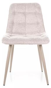 Sedia Chic Brego in tessuto beige chiaro Brego 22 con struttura in metallo color cashmere – 50x88 cm