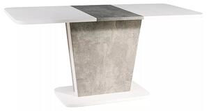 Tavolo Calipso IN allungabile in finitura bianco opaco ed effetto cemento – 110/145x68x76 cm