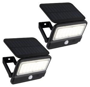2 lampade solari a LED per esterni, con sensore di movimento, altezza 10,4 cm