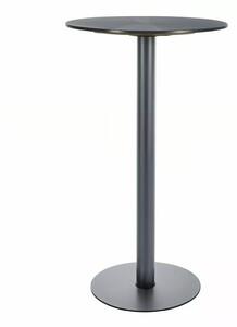 Tavolo bar BT007 in ceramica nera e struttura in metallo nero opaco – Ø60x105 cm