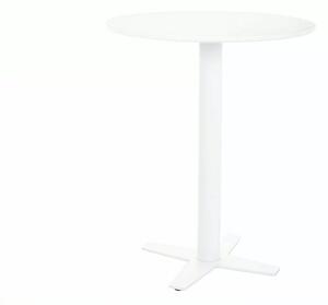 Tavolo bar BT002 in MDF bianco opaco e struttura in metallo – Ø60x76 cm