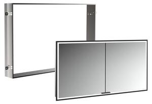 Specchio da bagno Kronenbach Cube 2.0, dimensioni 120 cm, con telaio integrato, 2 ante
